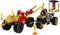 Lego Ninjago Le combat en voiture et en moto de Kai et Ras