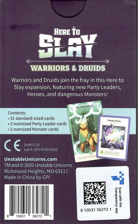 Here to Slay: Warrior and Druid Expansion Version Anglaise
