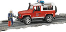 BRUDER  Land Rover Fire Department véhicule avec le Pompier