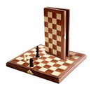 Échecs de voyage pliants magnétiques en bois de noyer 11 po