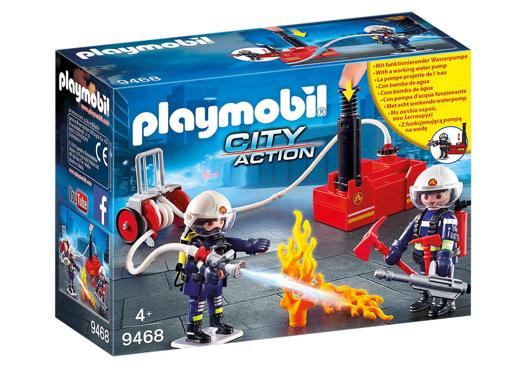 Playmobil Pompiers avec pompe à eau – Tour de jeux - Divertioz