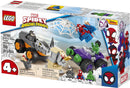 Lego Marvel Le combat en camions entre Hulk et Rhino