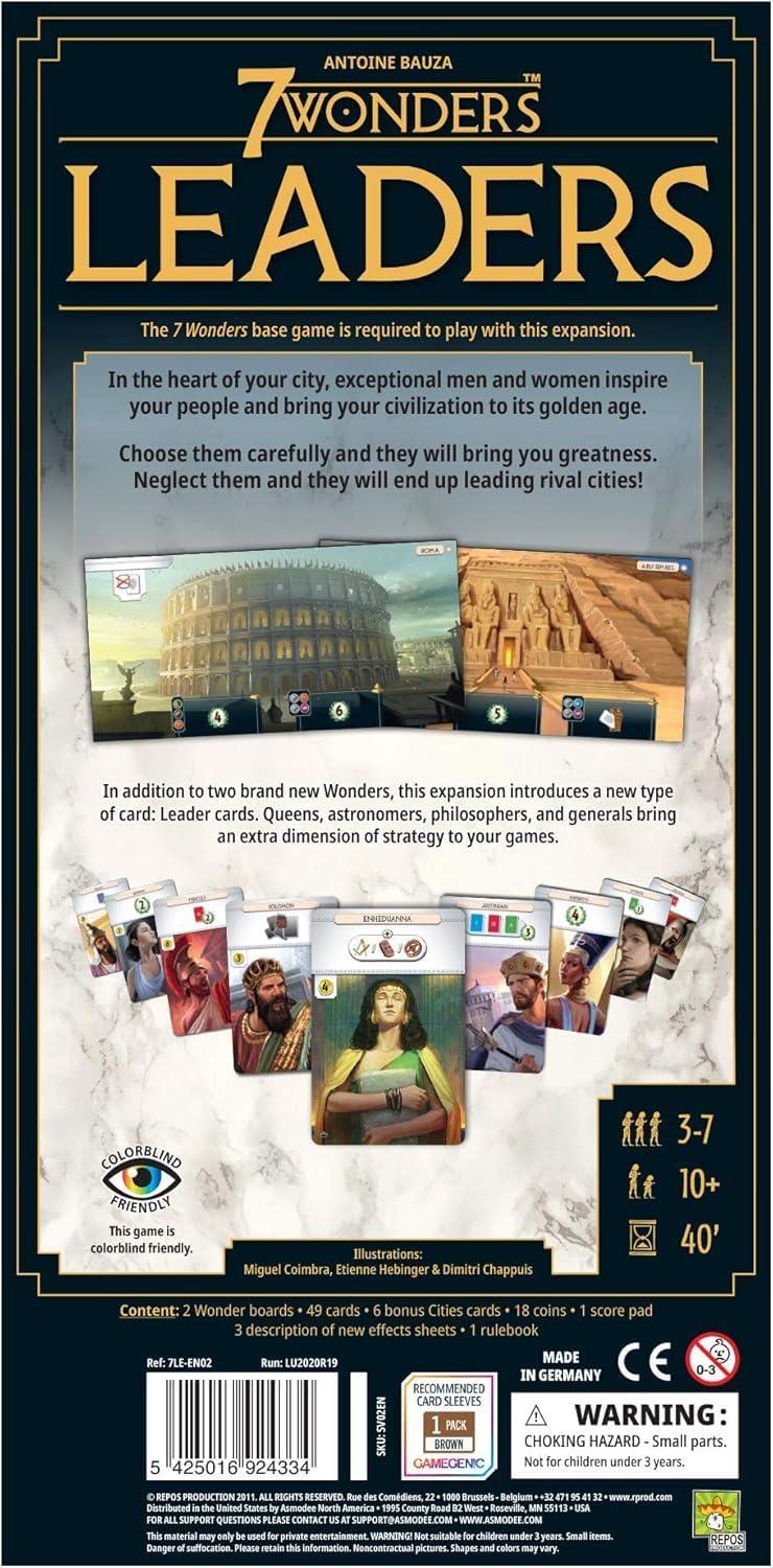 7 Wonders Leaders Nouvelle Edition Version Anglaise
