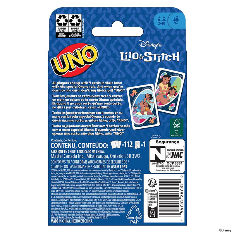 Uno Lilo et Stitch Version Multilingue
