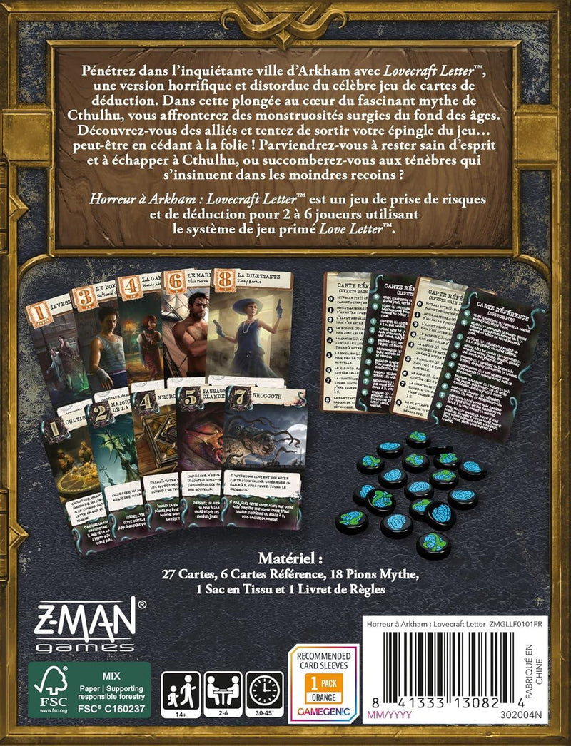 Horreur a Arkham Lovecraft Letter Version Française