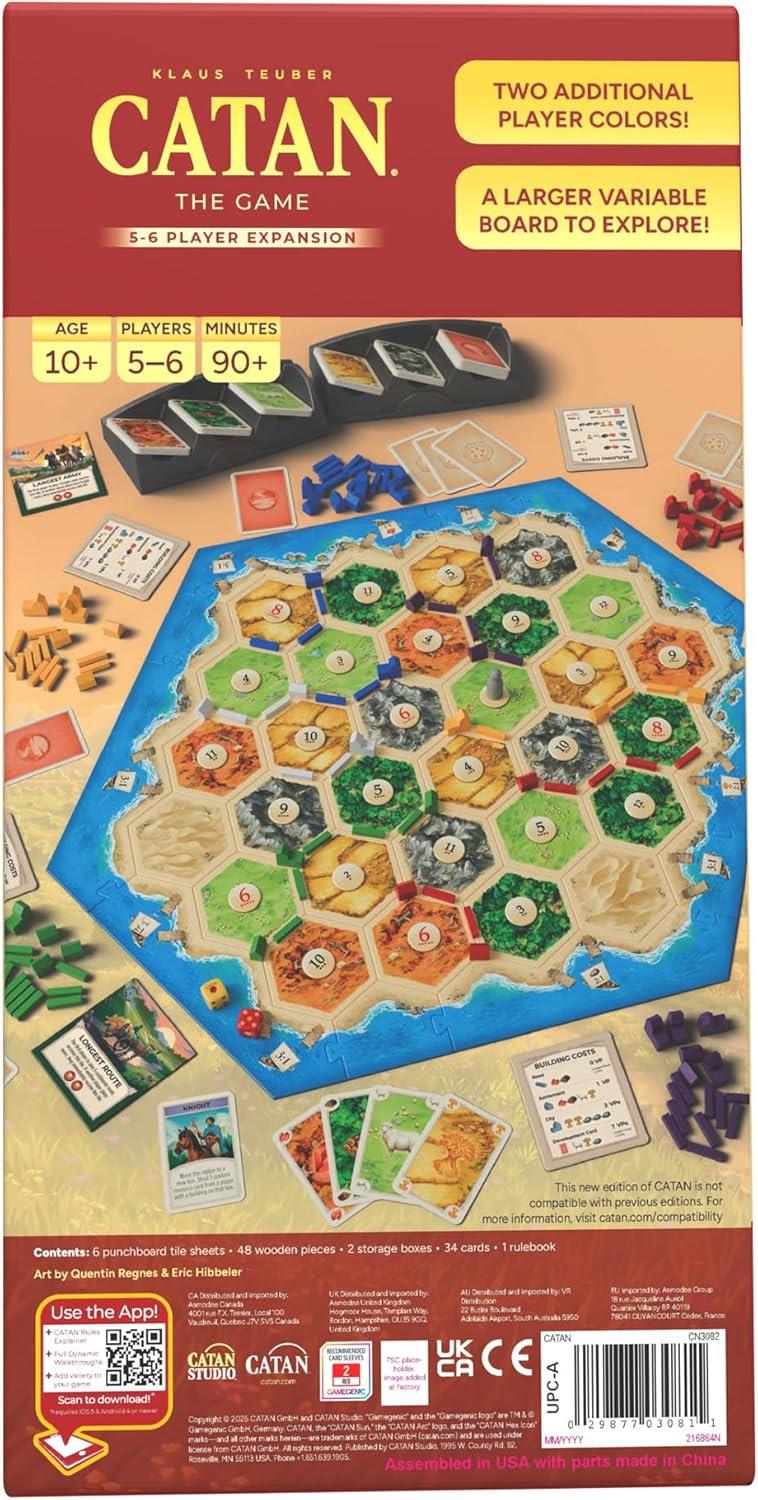 Catan 5 - 6 Joueurs 6eme Edition Version Anglaise