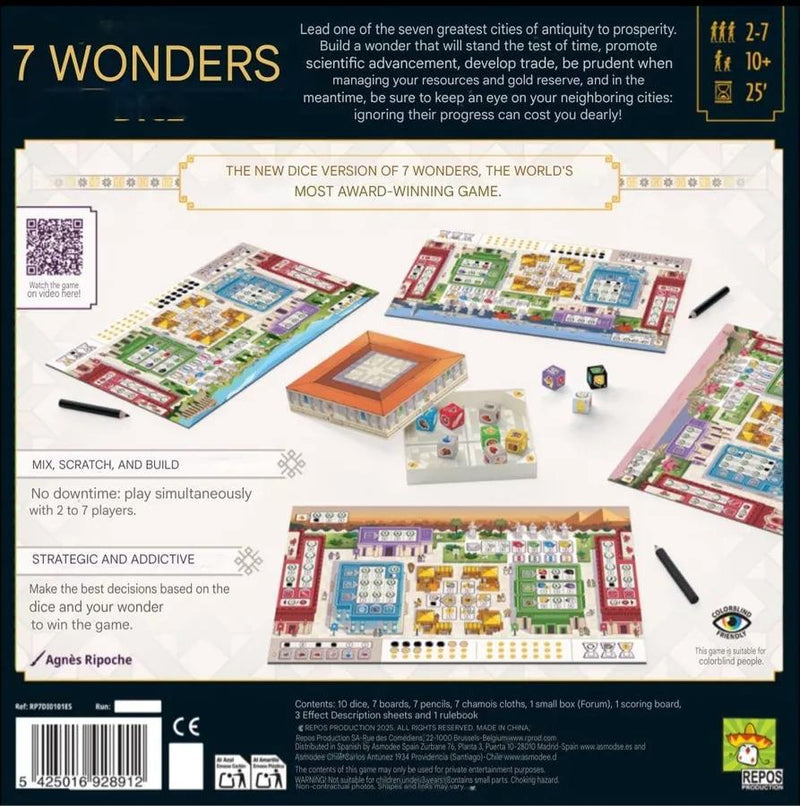 7 Wonders Dice Version Anglaise