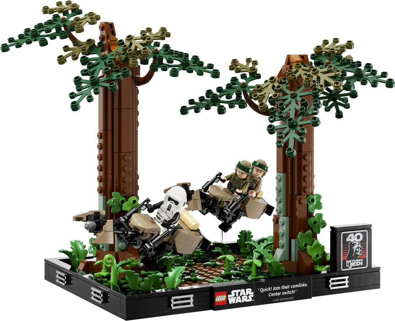 Lego Star Wars Diorama de La poursuite en Speeder à Endor