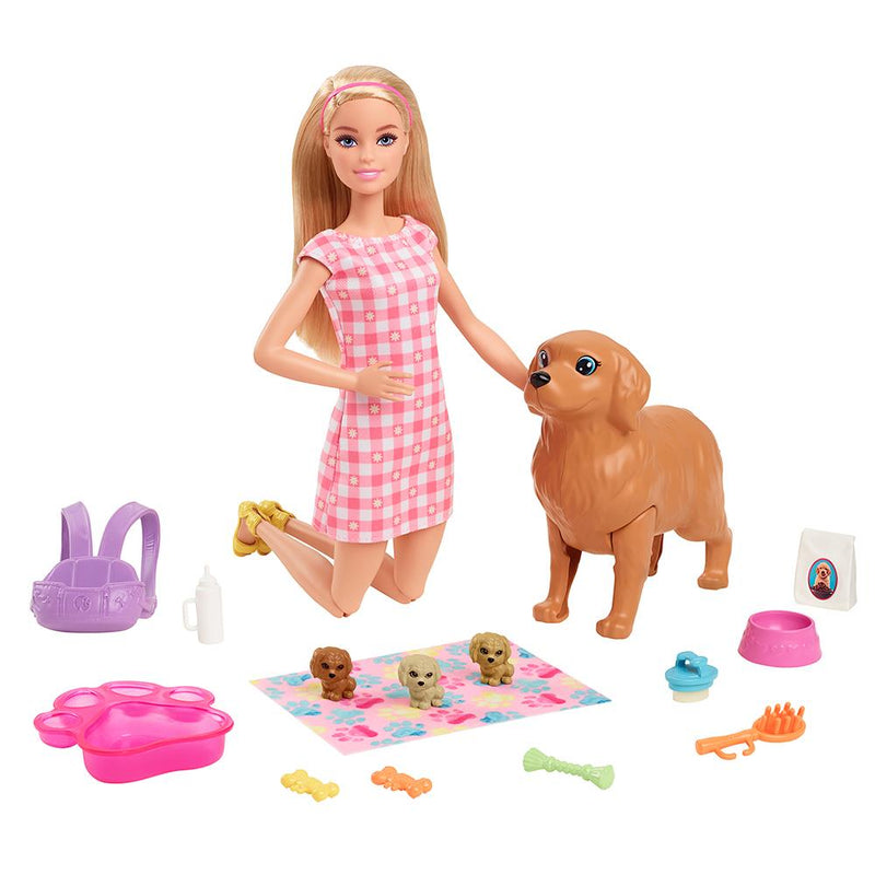 Barbie Animaux - Coffret de Chiots avec Poupée