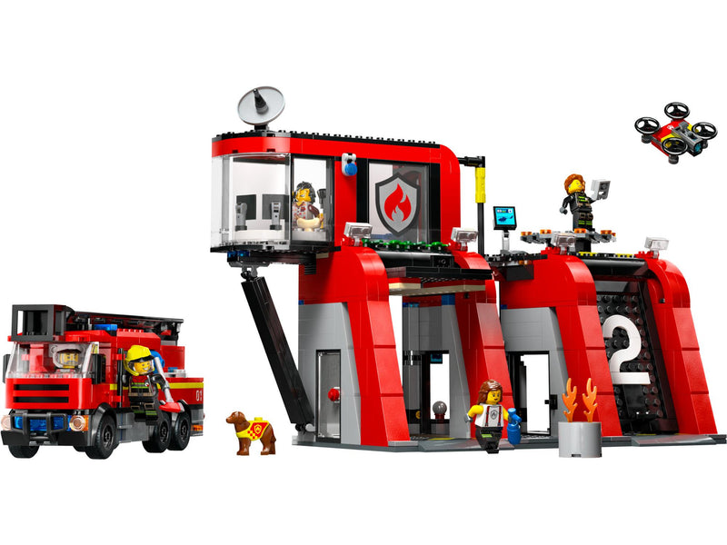 Lego City La caserne et le camion de pompiers