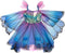 Costume Robe Tournante Papillon Bleue avec Ailes et Bandeau Taille 5 - 6 ans