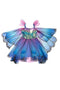 Costume Robe Papillon Bleue avec Ailes et Bandeau 3 - 4 ans