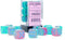 Boite de 12 Dés 6 Faces 16mm Gemini: Gel Green-Pink/Blue Luminary