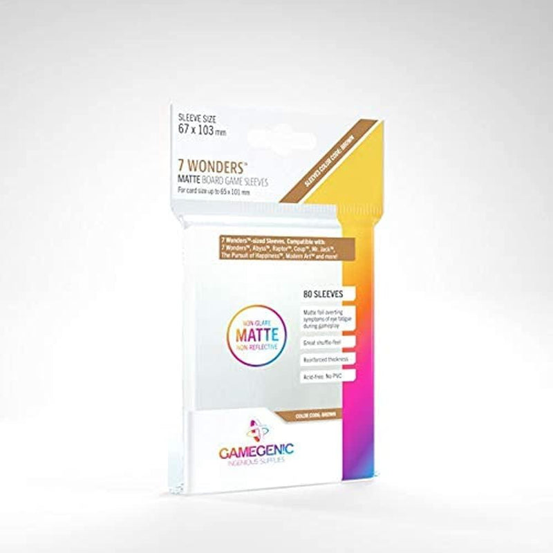 Card Sleeves: Matte 7 Wonders (80 Sleeves)