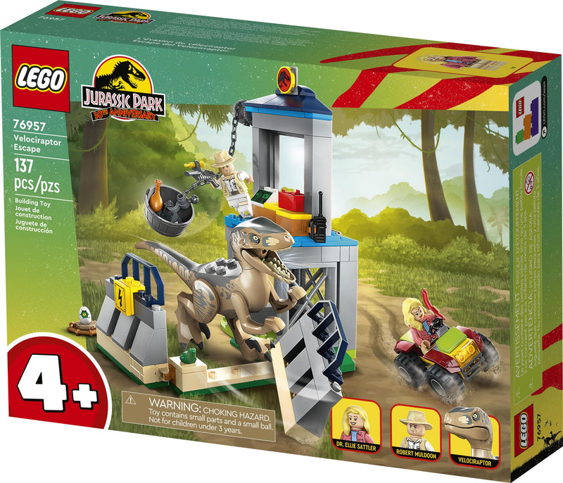 Lego Jurassic World L'évasion du vélociraptor