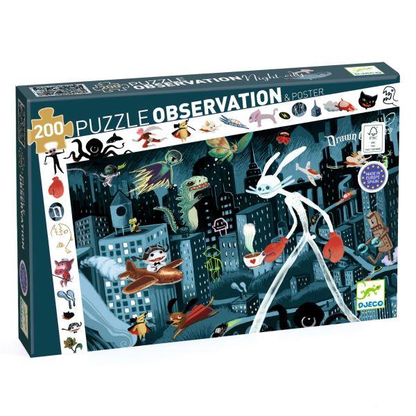 Puzzle Djeco 200P Observation Night City 2