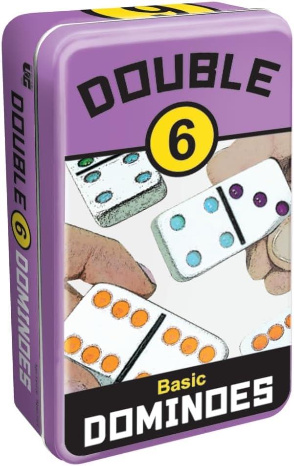Domino Double 6 Couleur Boite Métal