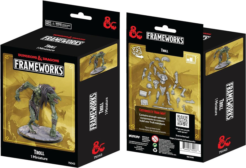 D&D Frameworks Unpainted Miniatures: Troll