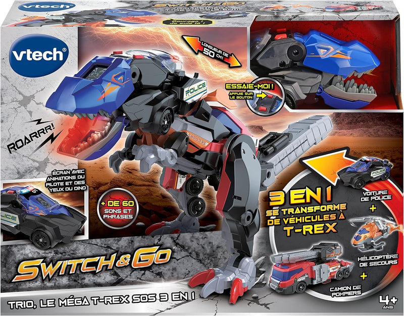 Vtech Switch & Go 3-in-1 Rescue Rex Version Anglaise
