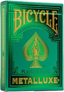 Bicycle Jeu de Cartes: MetalLuxe Holiday Green