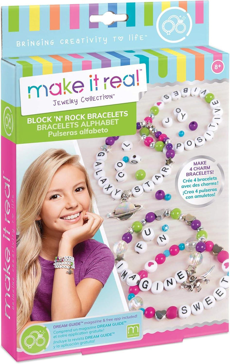 Make it Real Block and Rock Charm Bracelets
