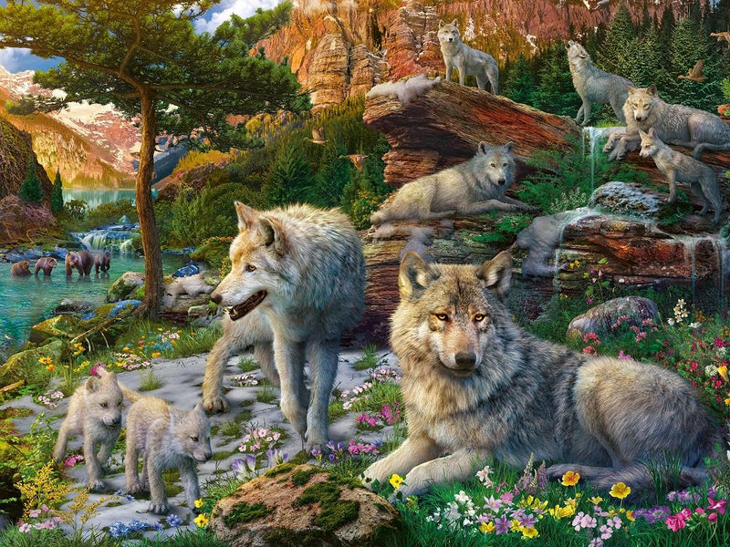 Ravensburger - 1500p: Loups au printemps