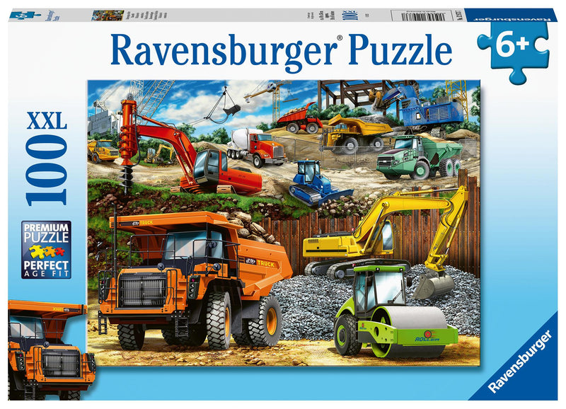 Puzzle 100P Ravensburger Camions de Construction