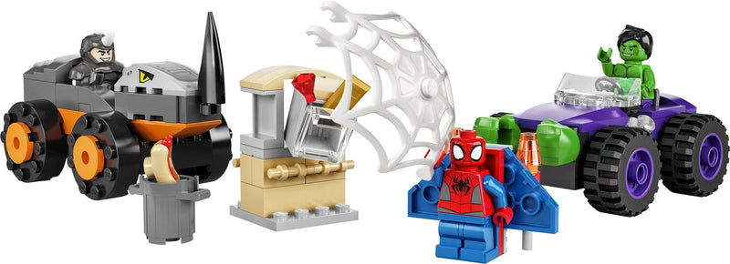 Lego Marvel Le combat en camions entre Hulk et Rhino