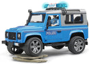 BRUDER  Land Rover Bleu avec policier