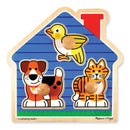 Puzzle Wood Big Handle - 3-room Pet House