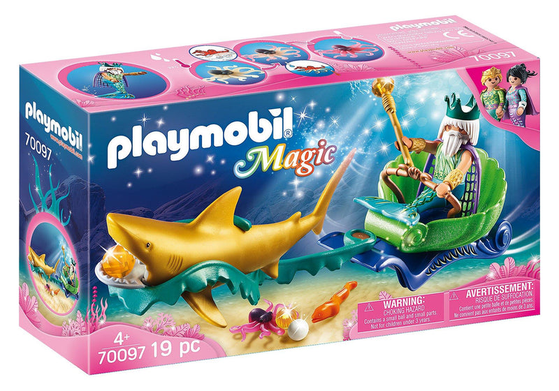 PLAYMOBIL King of the Sea with Shark Carriage