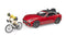BRUDER Roadster avec vélo de route et cycliste