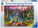 Ravensburger - 3000p: Tigres au lagon paradisiaque