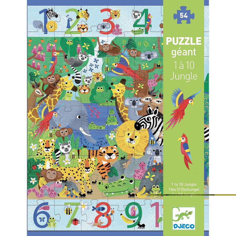 Puzzle Djeco Geant 54p 1 à 10 Jungle