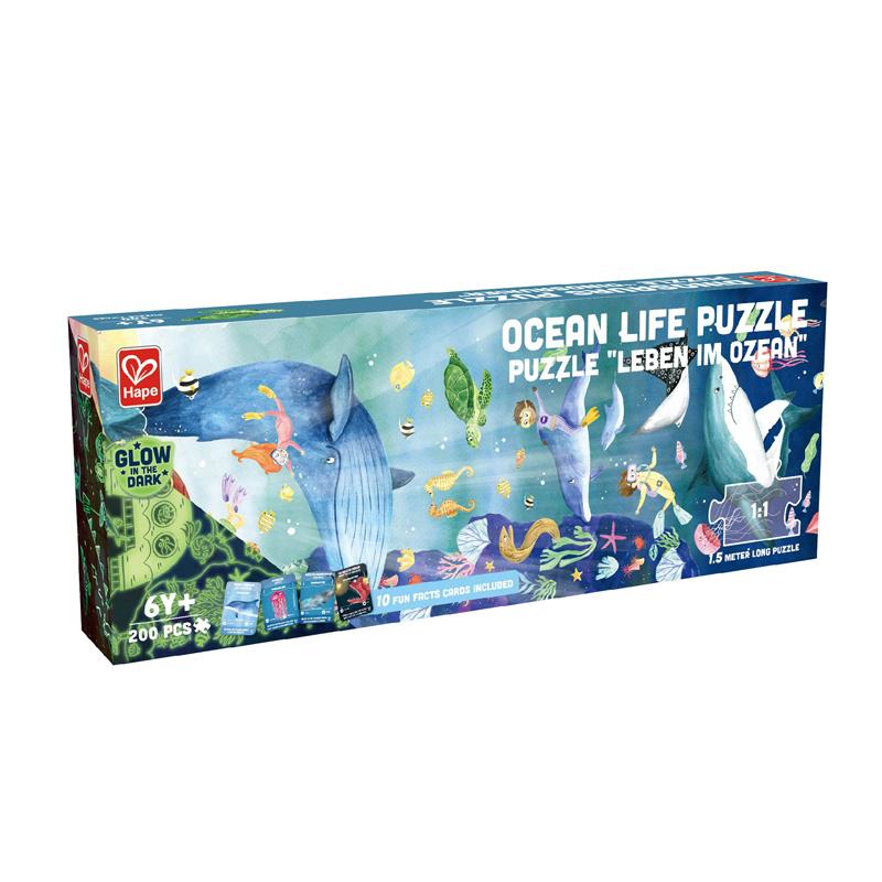 Hape Puzzle 200P Ocean life Glow in the Dark